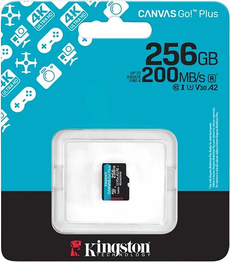 Флеш карта microSDXC 256GB Kingston SDCG4/256GBSP Canvas Go! Plus V10 A2 w/o adapter фото 2