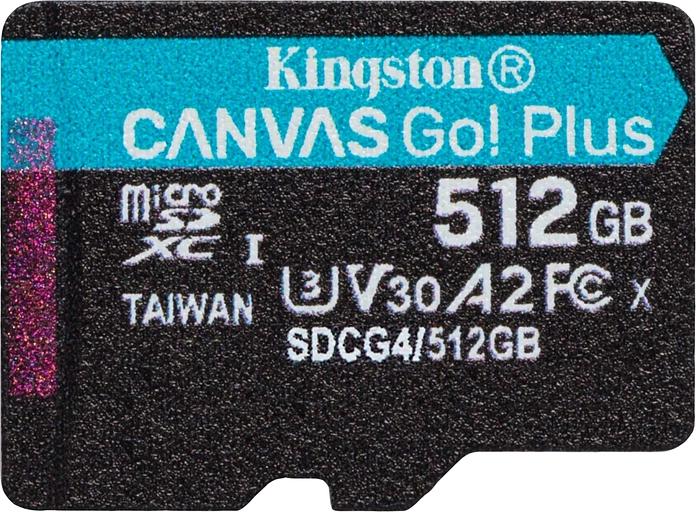 Флеш карта microSDXC 512GB Kingston SDCG4/512GBSP Canvas Go! Plus V30 A2 w/o adapter фото 1
