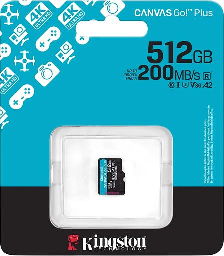 Флеш карта microSDXC 512GB Kingston SDCG4/512GBSP Canvas Go! Plus V30 A2 w/o adapter фото 3