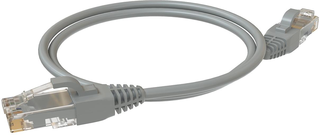 Патч-корд Sysmatrix PC 4545.5EU26.1LSZHGY U/UTP RJ-45 вил.-вилка RJ-45 кат.5E 1м серый LSZH фото 1