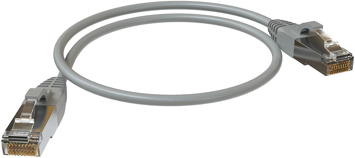 Патч-корд Sysmatrix PC 4545.5ES26.05LSZHGY F/UTP RJ-45 вил.-вилка RJ-45 кат.5E 0.5м серый LSZH фото 1