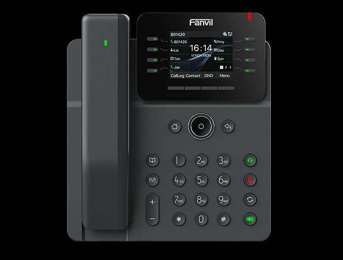 IP-телефон Fanvil V62 Pro Enterprise Phone with Wireless Handset 6-Party Local Conference HD voice 8 SIP lines 8 Line key 2.8 Inch color screen Opus+IPV6 21 DSS keys PSU фото 1