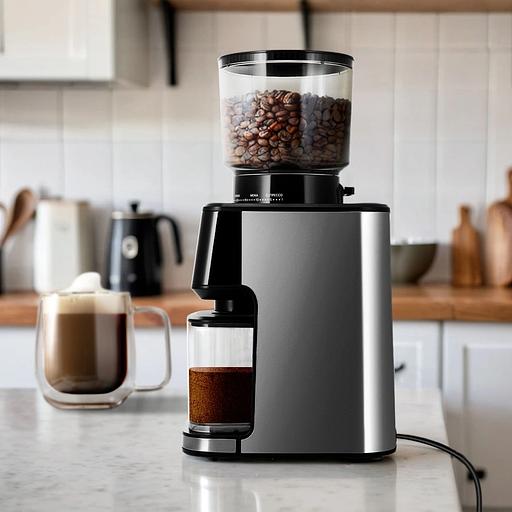 Кофемолка Kitfort КТ-7517 165Вт сист.помол.:жернова вместим.:275гр черный/серебристый фото 5