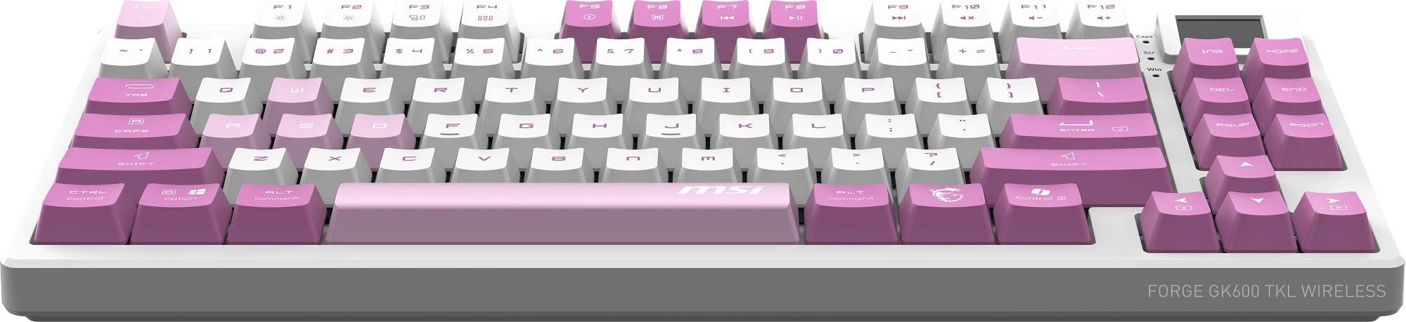 Клавиатура MSI FORGE GK600 механическая белый/фиолетовый USB Multimedia for gamer LED (S11-43RUQ01-HH9) фото 3