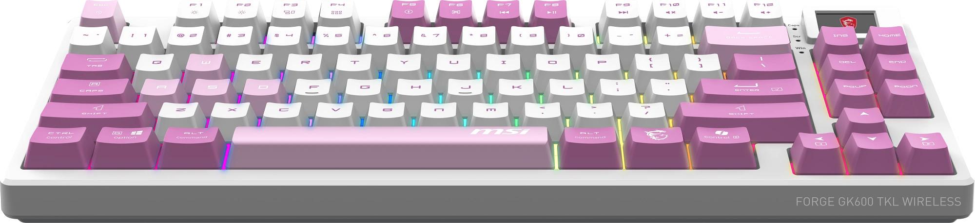Клавиатура MSI FORGE GK600 механическая белый/фиолетовый USB Multimedia for gamer LED (S11-43RUQ01-HH9) фото 6