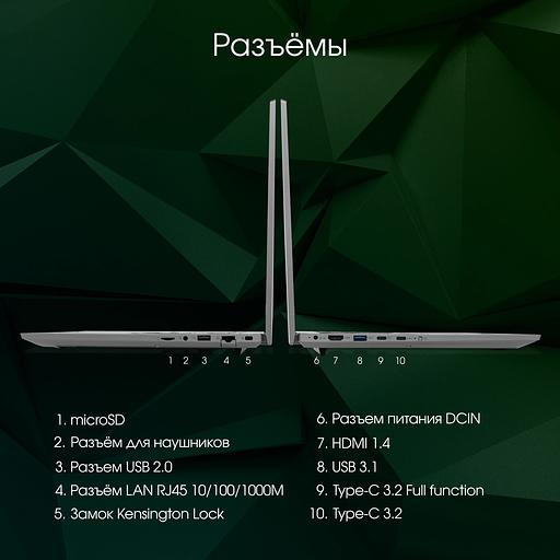 Ноутбук Digma Pro Fortis M Ryzen 7 5825U 16Gb SSD512Gb AMD Radeon Graphics 15.6" IPS FHD (1920x1080) Windows 11 Pro grey WiFi BT Cam 4250mAh (DN15R7-ADXW04) фото 8