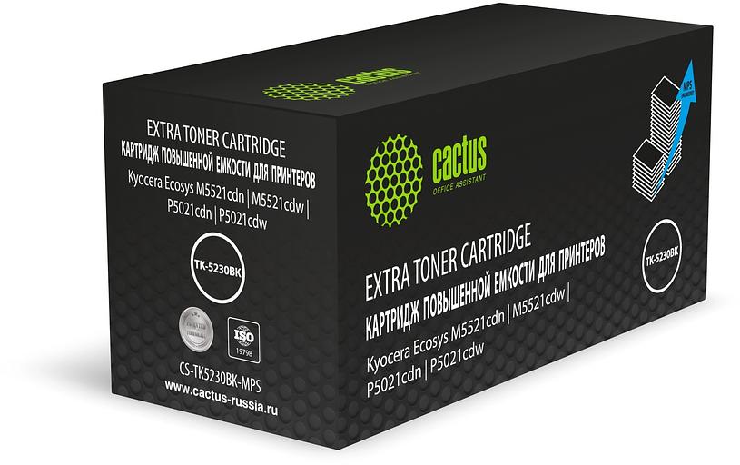 Картридж лазерный Cactus CS-TK5230BK-MPS черный (5200стр.) для Kyocera Ecosys M5521cdn/M5521cdw/P5021cdn/P5021cdw фото 1