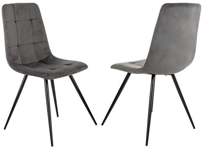 Стул для дома Бюрократ CH-K1_2 комплект 2шт т.серый Holland 18 металл черный на ножках (CH-K1_1/HL18_2) фото 1