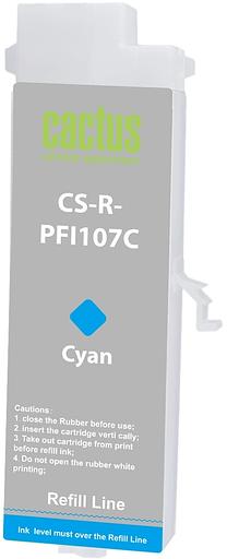 Картридж перезаправляемый струйный Cactus CS-R-PFI107C голубой для Canon imageProGRAF iPF670/680/685/770/780/785 фото 2