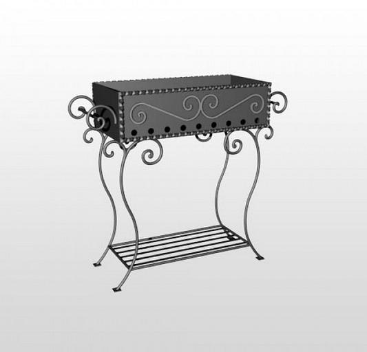 Мангал с элементами холодной ковки фото 1