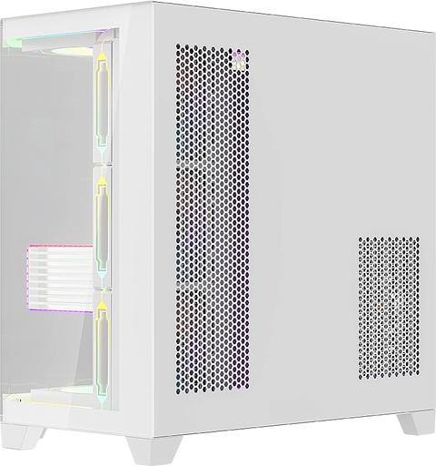 Корпус Formula Crystal Z6 Floe белый без БП ATX 4x120mm 2xUSB3.0 audio bott PSU фото 6