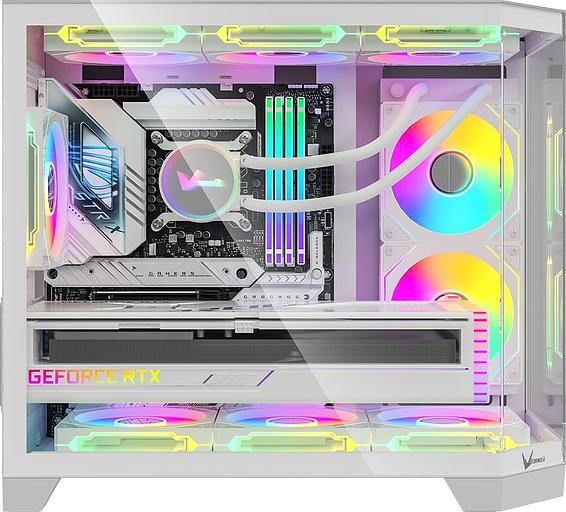 Корпус Formula Crystal Z6M Floe белый без БП mATX 4x120mm 2xUSB3.0 audio bott PSU фото 4