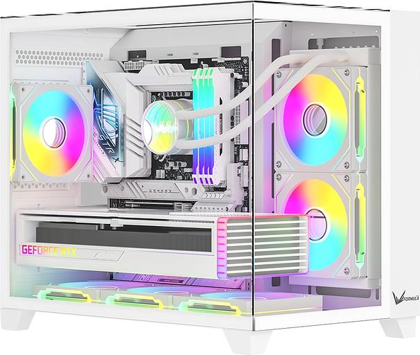 Корпус Formula Crystal Z9ML Floe белый без БП mATX 4x120mm 2xUSB3.0 1xUSB3.1 audio bott PSU фото 1