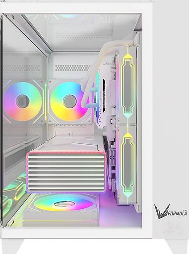 Корпус Formula Crystal Z9ML Floe белый без БП mATX 4x120mm 2xUSB3.0 1xUSB3.1 audio bott PSU фото 2