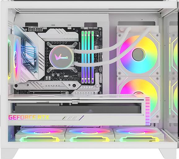 Корпус Formula Crystal Z9ML Floe белый без БП mATX 4x120mm 2xUSB3.0 1xUSB3.1 audio bott PSU фото 3