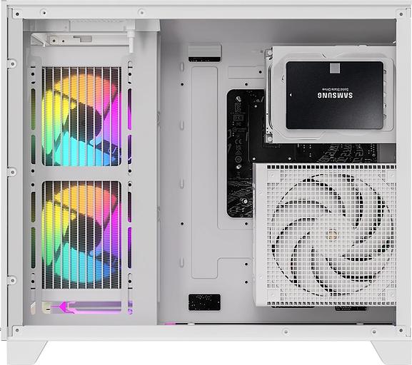 Корпус Formula Crystal Z9ML Floe белый без БП mATX 4x120mm 2xUSB3.0 1xUSB3.1 audio bott PSU фото 4