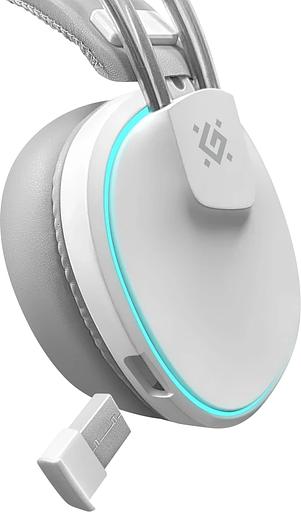 Гарнитура игровая DEFENDER (64695) Tsunami BT/2.4G, белый фото 9