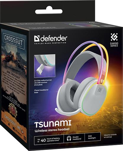 Гарнитура игровая DEFENDER (64695) Tsunami BT/2.4G, белый фото 10