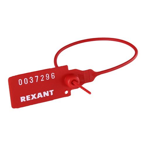 Пломба пластиковая номерная 220мм красн. REXANT 07-6111 фото 1