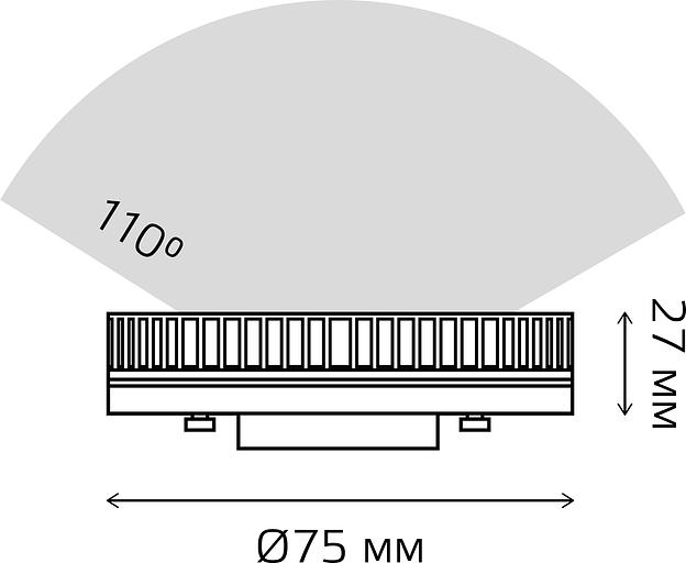 Лампа светодиодная Gauss Elementary 10Вт цок.:GX53 (упак.:5шт) (84820V) фото 6
