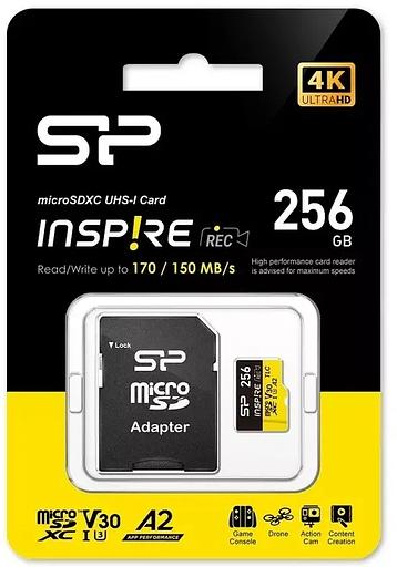 Флеш карта microSDXC 256GB Silicon Power SP256GBSTXLA2V1NSP Inspire V30 A2 w/o adapter фото 2