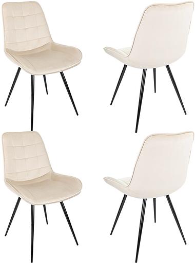 Стул для дома Бюрократ CH-K2_4 комплект 4шт бежевый Holland 06 металл черный на ножках (CH-K2_1/HL07_4) фото 2