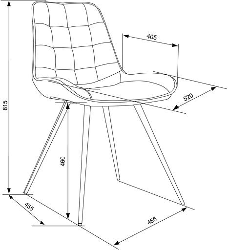 Стул для дома Бюрократ CH-K2_4 комплект 4шт бежевый Holland 06 металл черный на ножках (CH-K2_1/HL07_4) фото 9