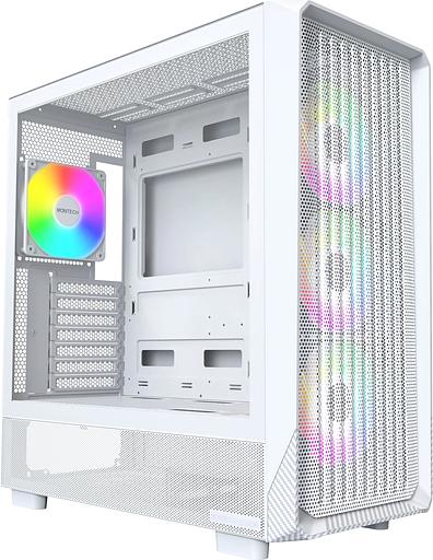 Корпус Montech X5 белый без БП ATX 4x120mm 1xUSB2.0 1xUSB3.0 1xUSB3.1 audio bott PSU фото 1