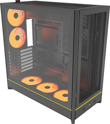 Корпус Montech HS01 PRO черный без БП ATX 5x120mm 2xUSB3.0 1xUSB3.1 audio фото 1