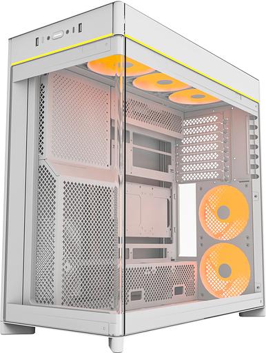 Корпус Montech HS02 PRO белый без БП ATX 4x140mm 2xUSB3.0 audio bott PSU фото 2