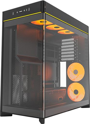 Корпус Montech HS02 PRO черный без БП ATX 4x140mm 2xUSB3.0 audio bott PSU фото 2