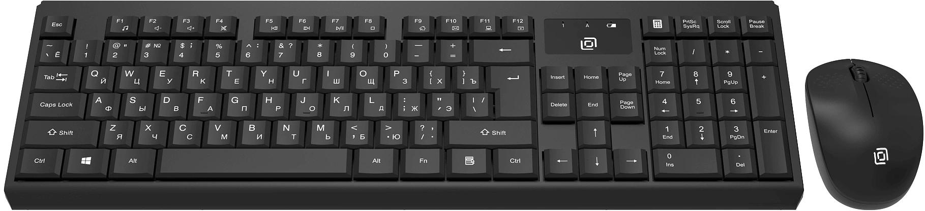 Клавиатура + мышь Оклик S269W клав:черный мышь:черный USB беспроводная slim Multimedia (2070303) фото 9