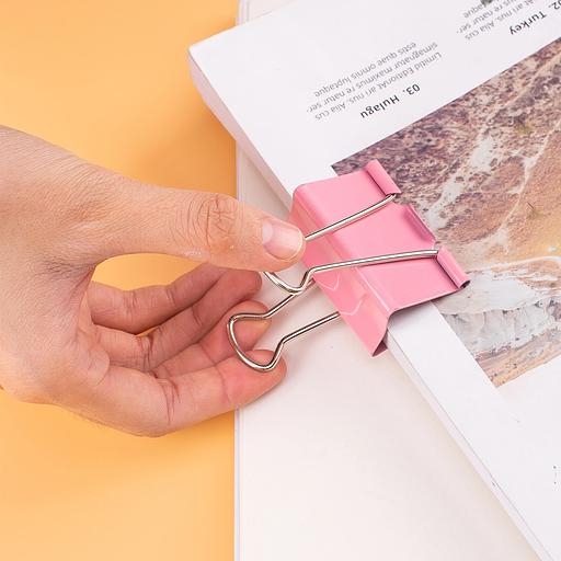 Зажимы Deli E8552A металл 41мм ассорти (упак.:24шт) пластиковая коробка фото 9