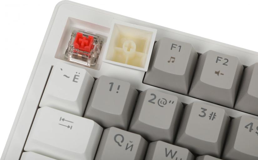 Клавиатура механическая DEFENDER (45473) Dasher GK-472 RU,серый/белый фото 7