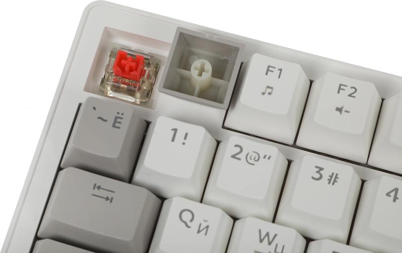 Клавиатура механическая DEFENDER (45472) Dasher GK-472 RU,белый/серебро фото 7