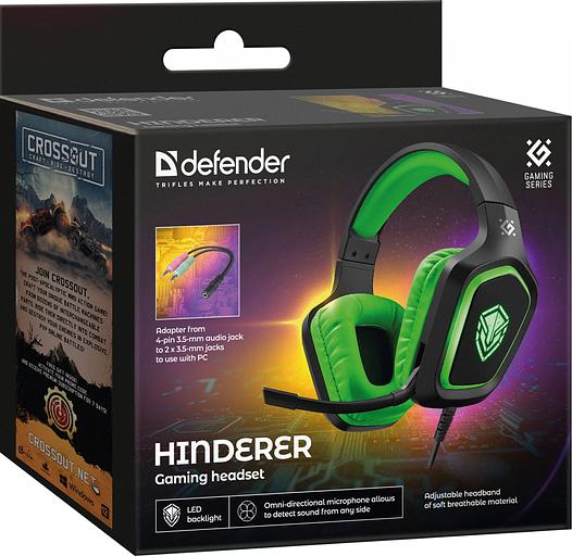 Игровая гарнитура DEFENDER (64537) Hinderer черный фото 10