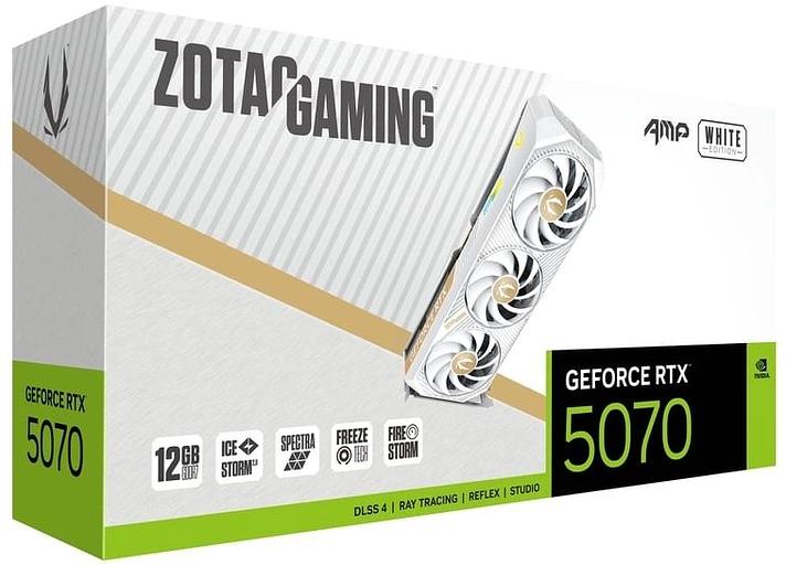Видеокарта Zotac PCI-E 4.0 RTX 5070 AMP WHITE ED NVIDIA GeForce RTX 5070 12Gb 192bit GDDR7 2587/28000 HDMIx1 DPx3 HDCP Ret фото 6