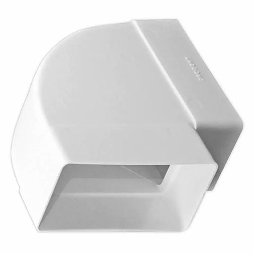 Горизонтальное вентиляционное колено 90, 55х110 мм фото 1