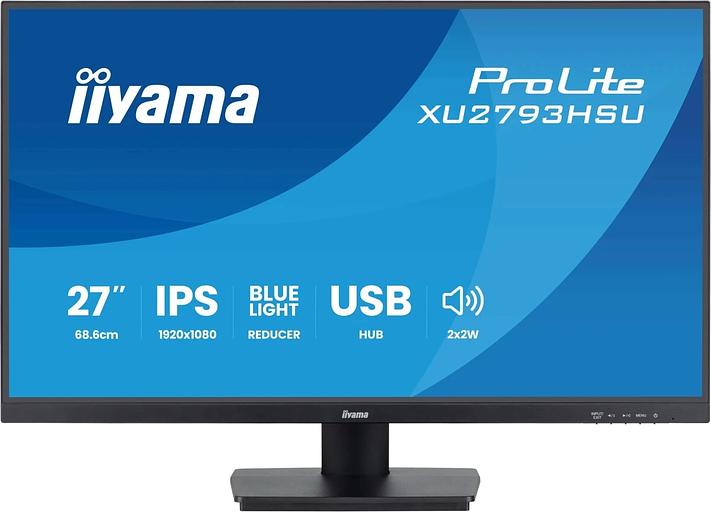Монитор Iiyama 27" ProLite XU2793HSU-B7 черный IPS LED 1ms 16:9 HDMI M/M матовая 250cd 178гр/178гр 1920x1080 100Hz DP FHD USB 3.8кг фото 1