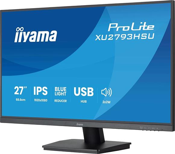 Монитор Iiyama 27" ProLite XU2793HSU-B7 черный IPS LED 1ms 16:9 HDMI M/M матовая 250cd 178гр/178гр 1920x1080 100Hz DP FHD USB 3.8кг фото 3