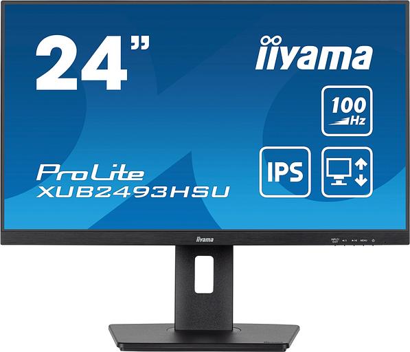 Монитор Iiyama 23.8" ProLite XUB2493HSU-B7 черный IPS LED 1ms 16:9 HDMI M/M матовая HAS Piv 1300:1 300cd 178гр/178гр 1920x1080 100Hz DP FHD USB 4.6кг фото 1