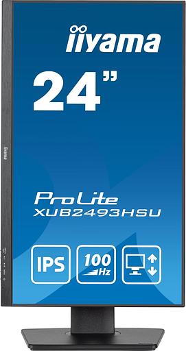 Монитор Iiyama 23.8" ProLite XUB2493HSU-B7 черный IPS LED 1ms 16:9 HDMI M/M матовая HAS Piv 1300:1 300cd 178гр/178гр 1920x1080 100Hz DP FHD USB 4.6кг фото 2