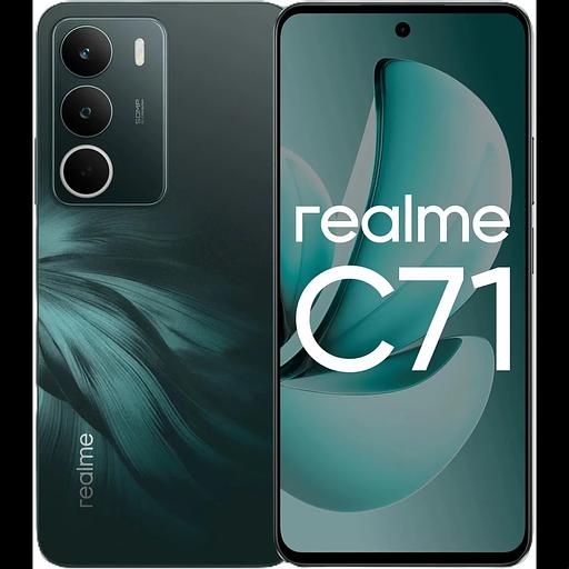 Смартфон Realme RMX5303 C71 256Gb 8Gb зеленый моноблок 3G 4G 2Sim 6.67" 720x1604 Android 15 50Mpix 802.11 a/b/g/n/ac NFC GPS GSM900/1800 GSM1900 FM фото 1