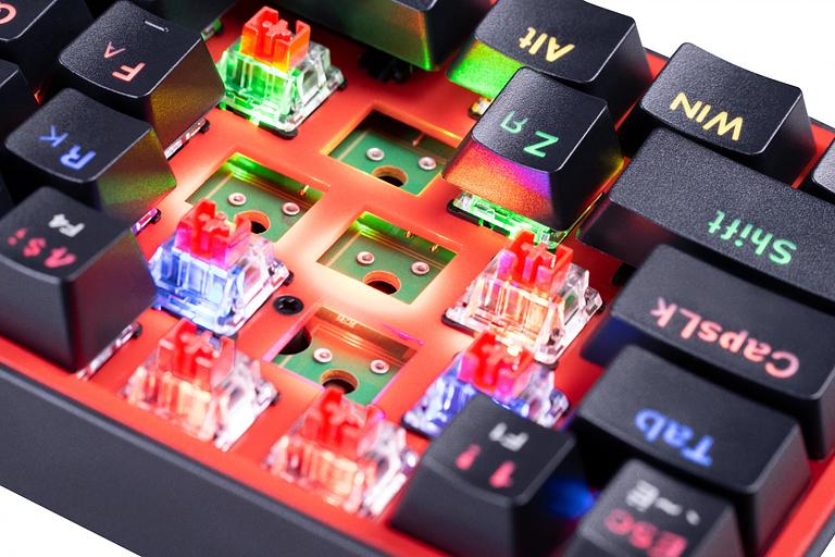 Клавиатура REDRAGON (72594) Fizz RU,Rainbow,красные свитчи фото 9