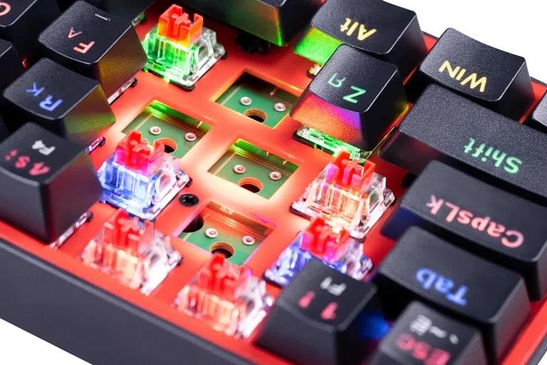 Клавиатура REDRAGON (72594) Fizz RU,Rainbow,красные свитчи фото 10
