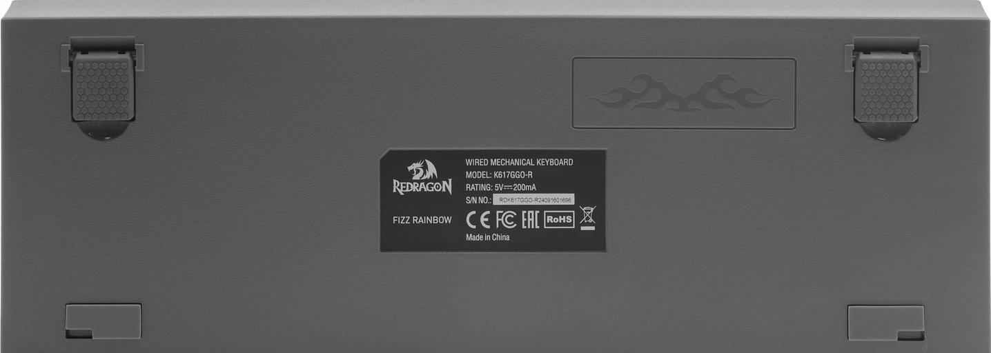 Клавиатура REDRAGON (72599) Fizz RU,Rainbow,красные свитчи, механическая фото 9