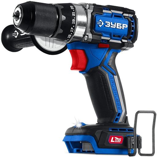 ЗУБР 20 В, 70 Н·м, 2 АКБ LMS (2 А·ч), бесщеточная дрель-шуруповерт, кейс, ПРОФЕССИОНАЛ (DB-70-22) фото 1