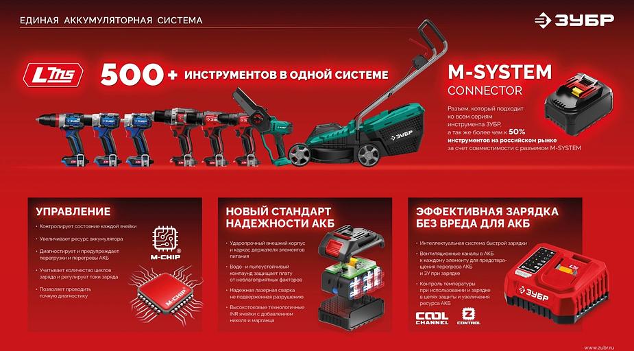 ЗУБР 20 В, 40 Н·м, 1 АКБ LMS (2 А·ч), ударная дрель-шуруповерт (ДШУ-40-21) фото 7