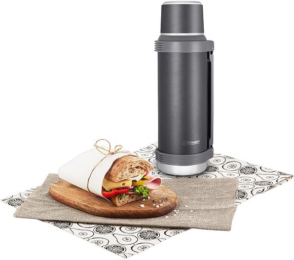 Термос для напитков Rondell Filigran RDS-1896 2.3л. темно-серый картонная коробка фото 9