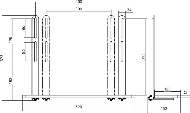 Подставка для телевизора Ultramounts UM313B черный/орех макс.10кг напольный фото 6